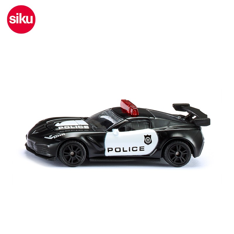 3岁 合金车模男孩生日礼物盒 雪佛兰科尔维特zr1警车 1545