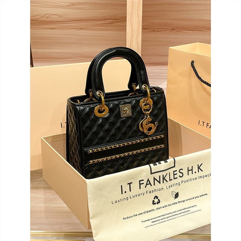 lvboying香港真皮手提包包女士2024新款高级感戴妃包春夏今年流行斜挎