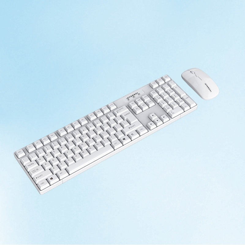 现代（HYUNDAI）键鼠套装 无线充电键鼠套装 办公键盘鼠标套装 电脑鼠标键盘 白色 NK3000C 