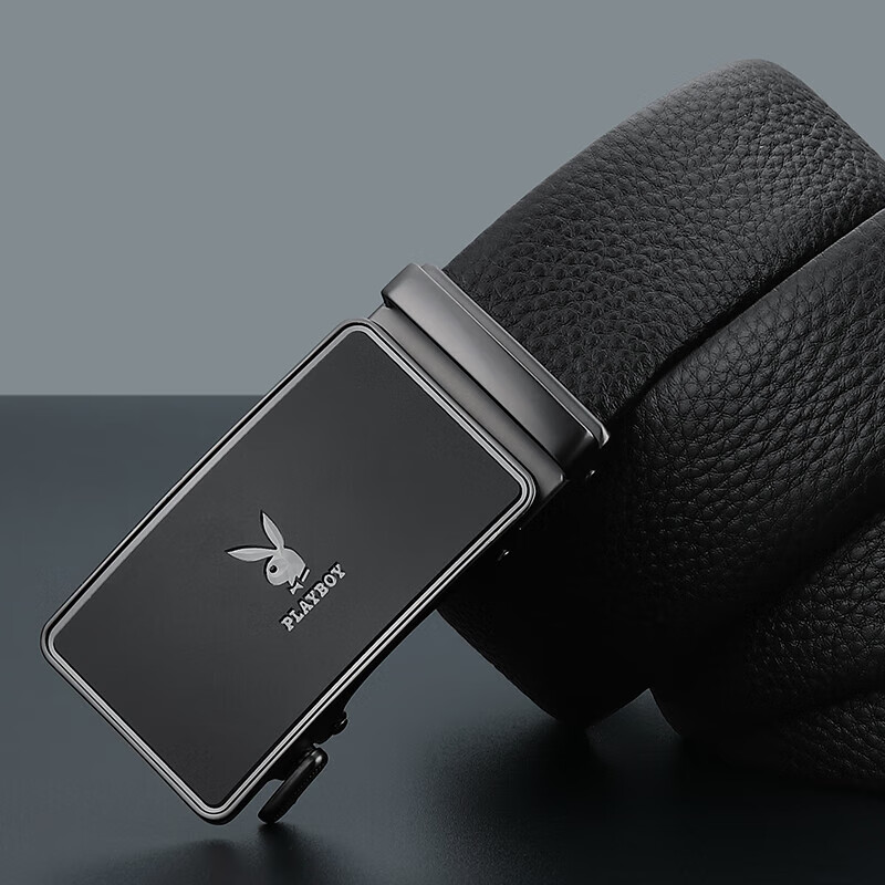 花花公子(playboy)花花公子腰带皮带男士真皮头层牛皮礼盒款腰带鎹