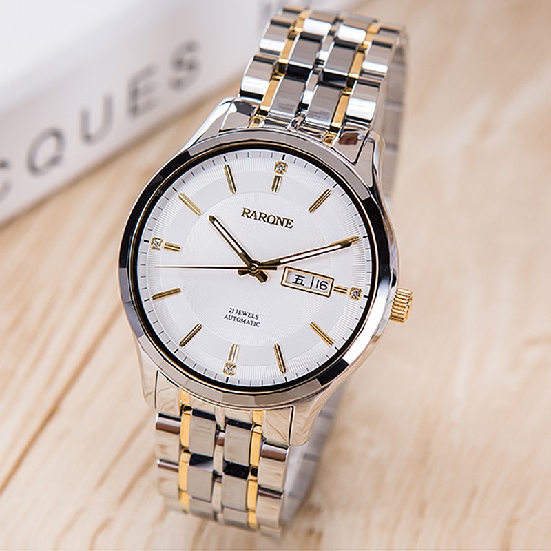 雷诺(rarone) 雷诺手表男防水指针夜光星期日历时尚潮流全自动机械