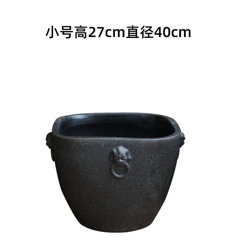 厚古薄今景德镇粗陶陶瓷鱼缸睡莲盆荷花大缸碗莲花盆缸乌龟水缸流水
