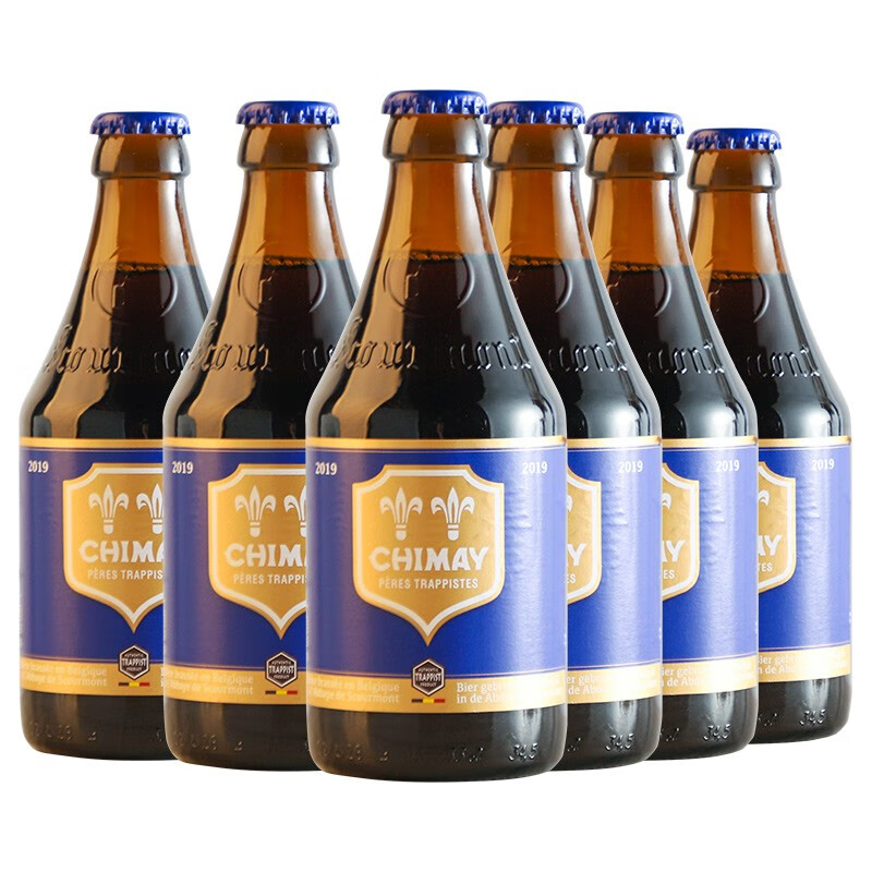 智美（Chimay） 比利时原装进口修道院精酿啤酒高度啤酒 智美蓝帽6瓶