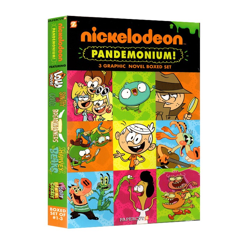 nickelodeon pandemonium boxed set 3册盒装 儿童幽默漫画 尼克国际