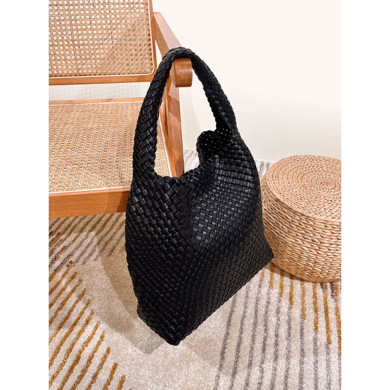 mospoke原创轻奢小众设计手工编织包女包百搭子母包单肩包新款大容量