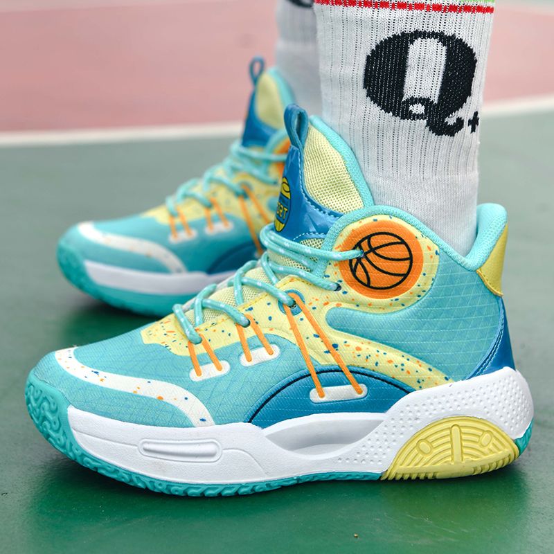 科鑫(kexin)液詹姆耐磨透气男篮有轻便声音摩擦防滑少年网面男球鞋