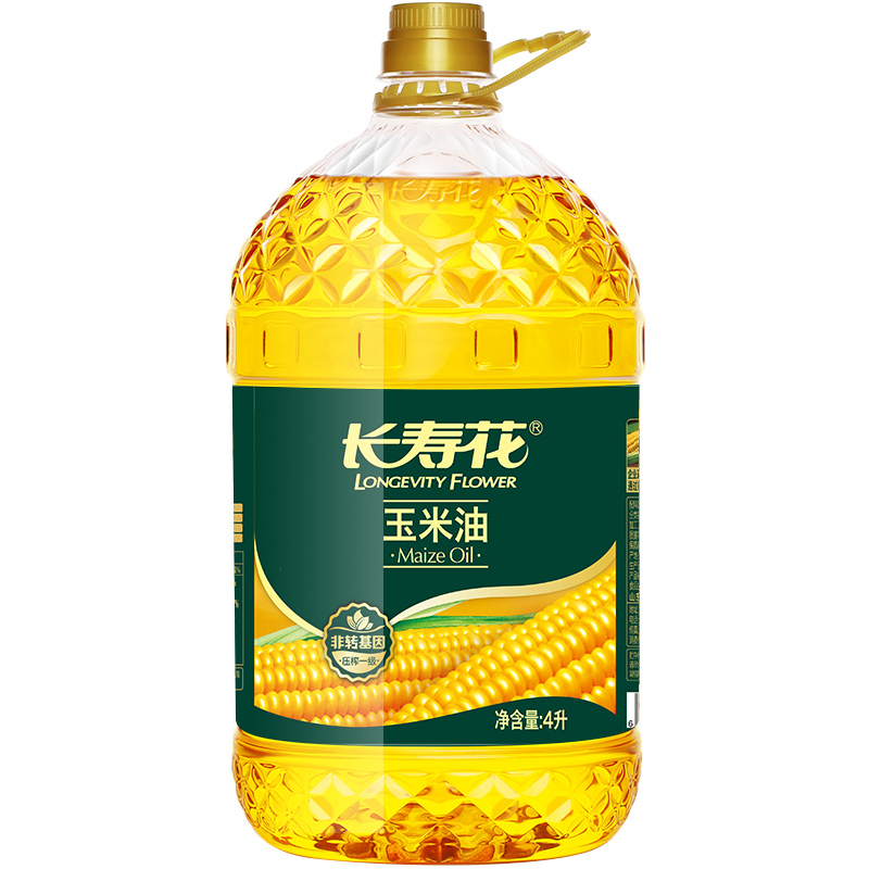 长寿花玉米油超大桶4l装非转基因口味清鲜香味浓郁 4l