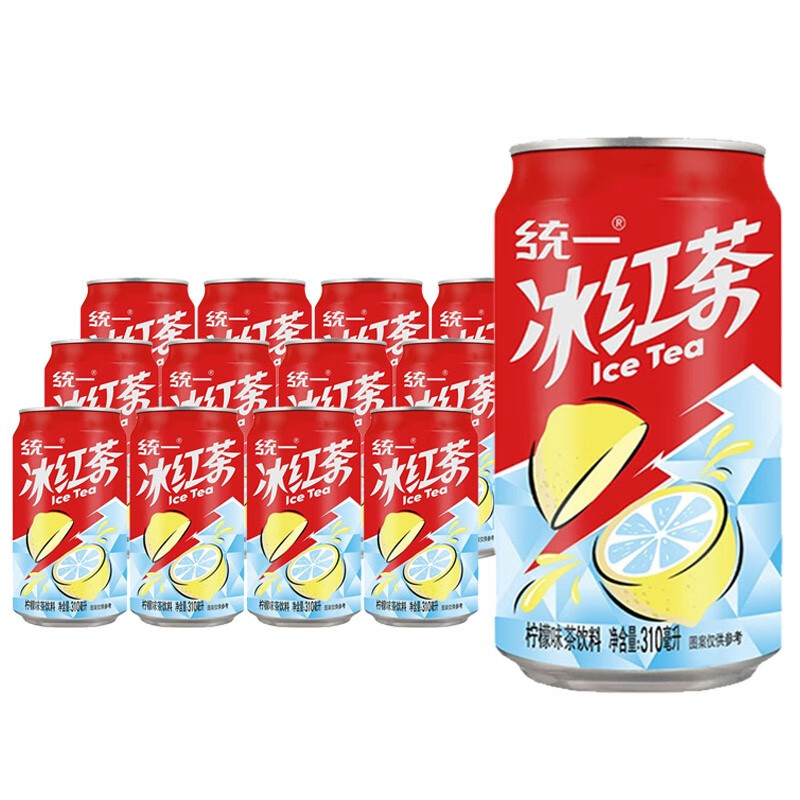 统一冰红茶柠檬味茶饮料310ml罐装夏季休闲节日聚会果味饮品 统一【冰