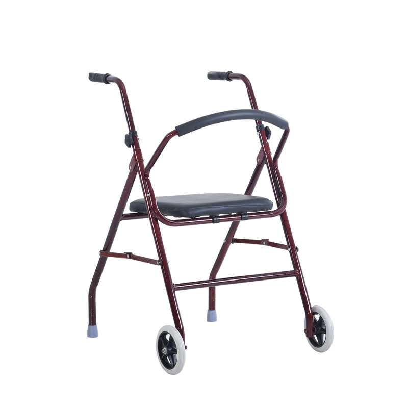 老年小推车带轮带座残疾人辅助行走可坐手推车老人学步行走助行车