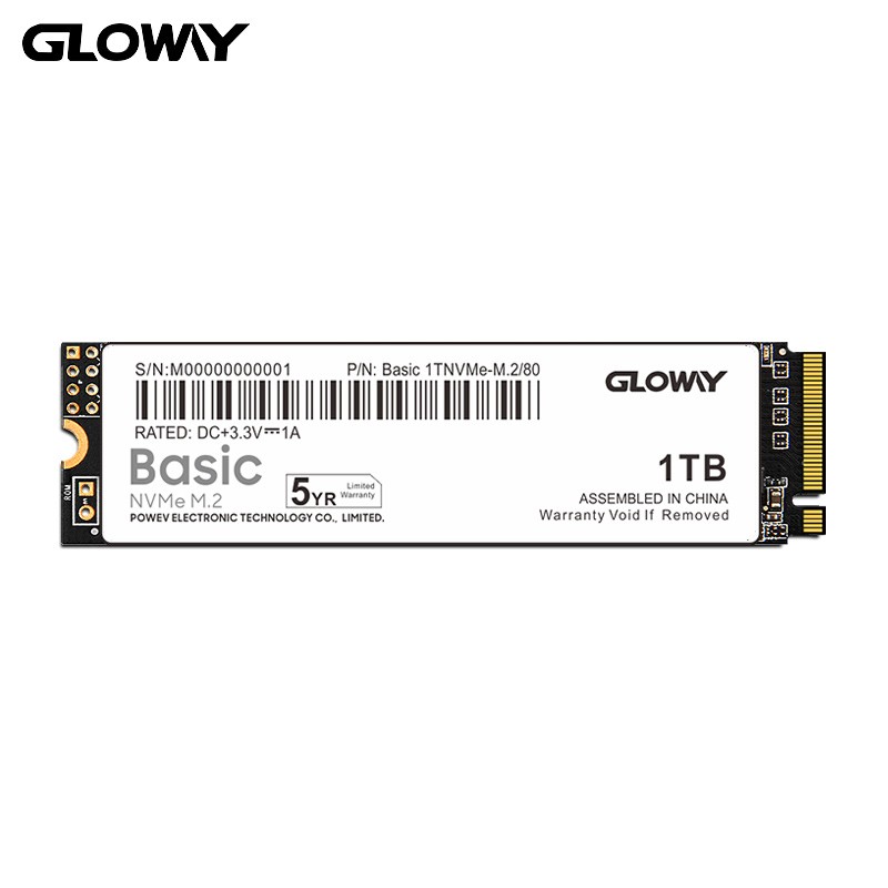 光威（Gloway）1TB SSD固态硬盘 M.2接口(NVMe协议) Basic系列-基础版/五年质保