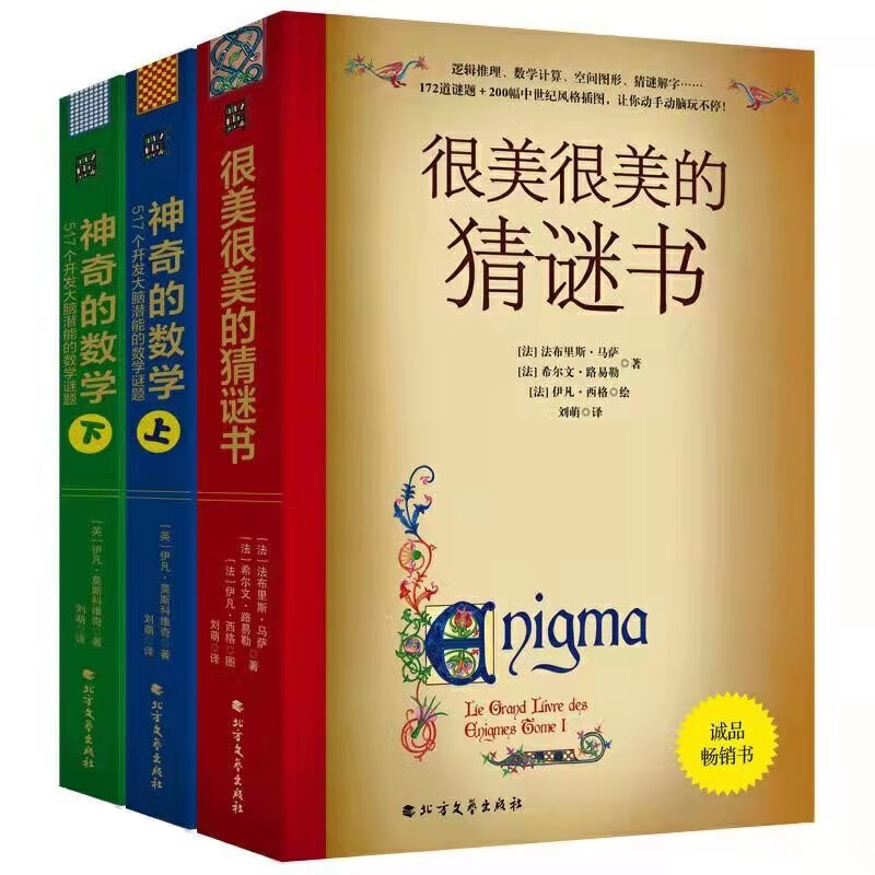 很美很美的猜谜书神奇的数学提高孩子创意游戏逻辑思维游戏书 很美很美猜谜书+神奇的数学【三