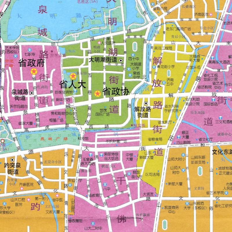 历下区地图济南市各区县地图系列政区详图城市概况预览山东省地图出版