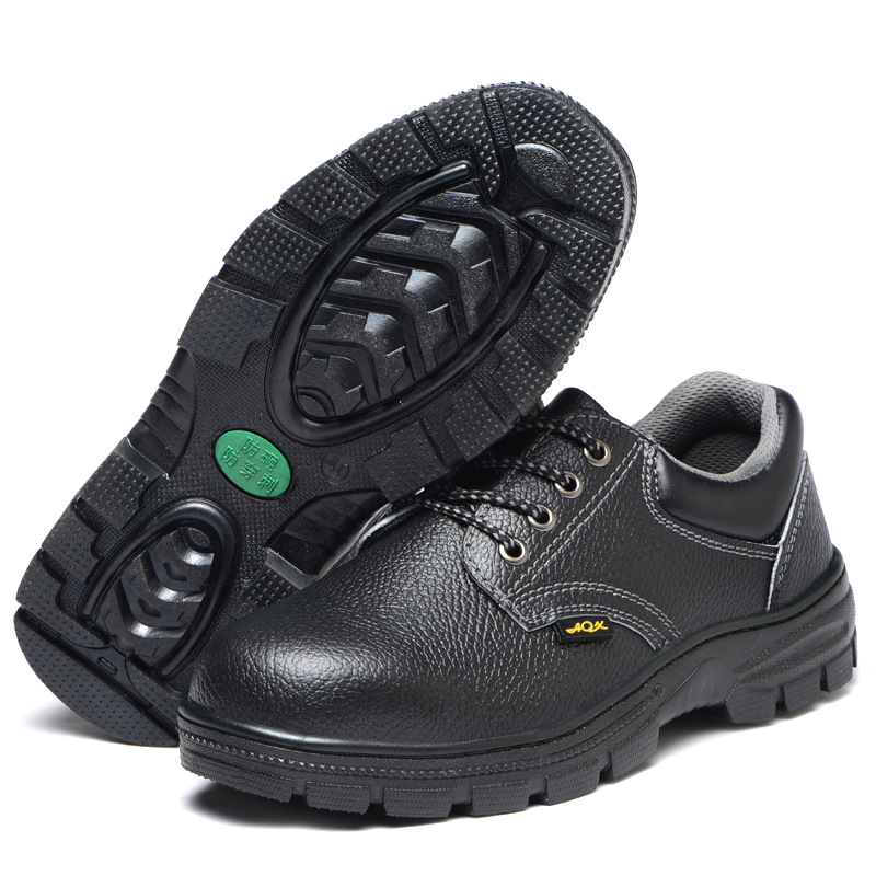 真牛皮劳保鞋男皮鞋工作鞋真的皮钢头耐磨钢板鞋男捞保鞋工鞋大头牛老