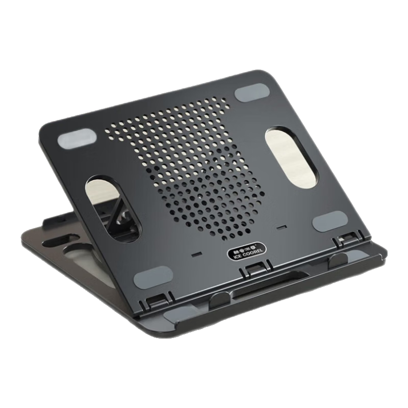 酷睿冰尊(ICE COOREL) 筆記本電腦支架可旋轉(zhuǎn)8檔升降散熱架增高架蘋果華為手提電腦便攜托架 E6支架 黑 尊享版【帶手機(jī)支架+360度旋轉(zhuǎn)】