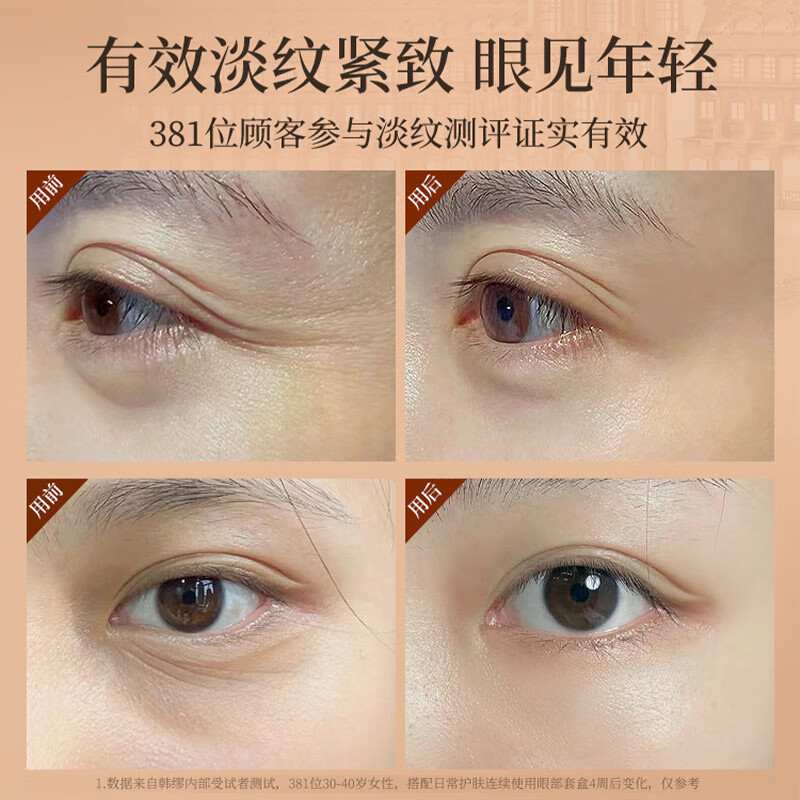 美颜坊国药集团天目湖多效舒润眼霜男士专用淡化细纹提拉紧致黑眼圈眼袋 中年款【2支】90%用户选择