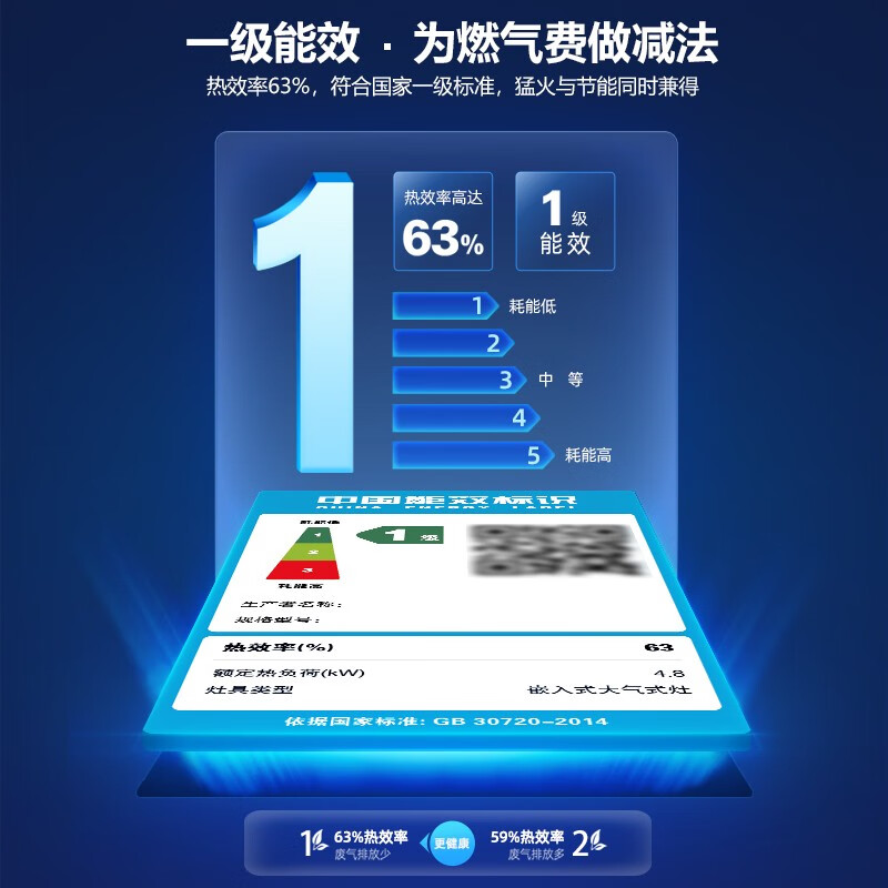 迅达（XUNDA）燃气灶家用 4.5KW大火力旋流猛火双灶 熄火保护钢化玻璃上进风台嵌两用Q1(天然气)