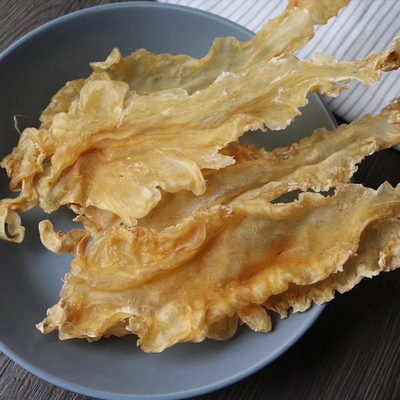 虎钢馋深海鳕鱼胶一斤15-16头厚花胶500g鱼鳔鱼泡干货深海鱼肚