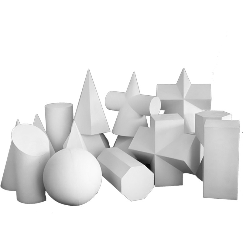 齐时雁石膏像大号石膏几何体16个美术教具素描静物艺考用品画材几何