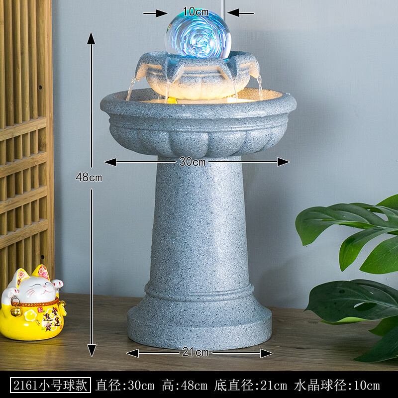 时来运转流水喷泉摆件循环水生财大风水球落地养鱼池室内客厅景观