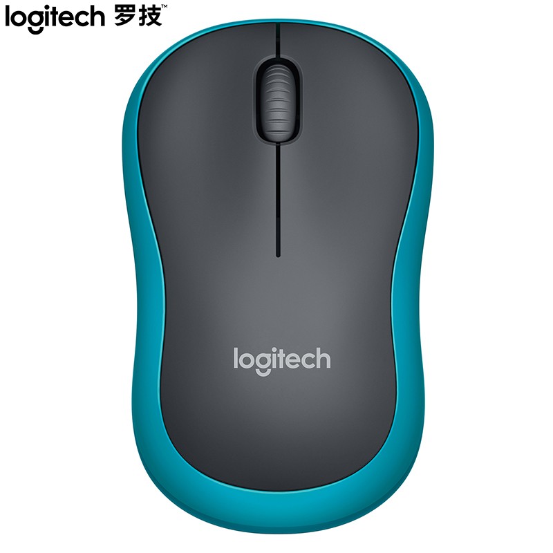 罗技（Logitech） M185小巧办公家用鼠标 笔记本台式机电脑光无线鼠标2.4GHz 多色可选 蓝边