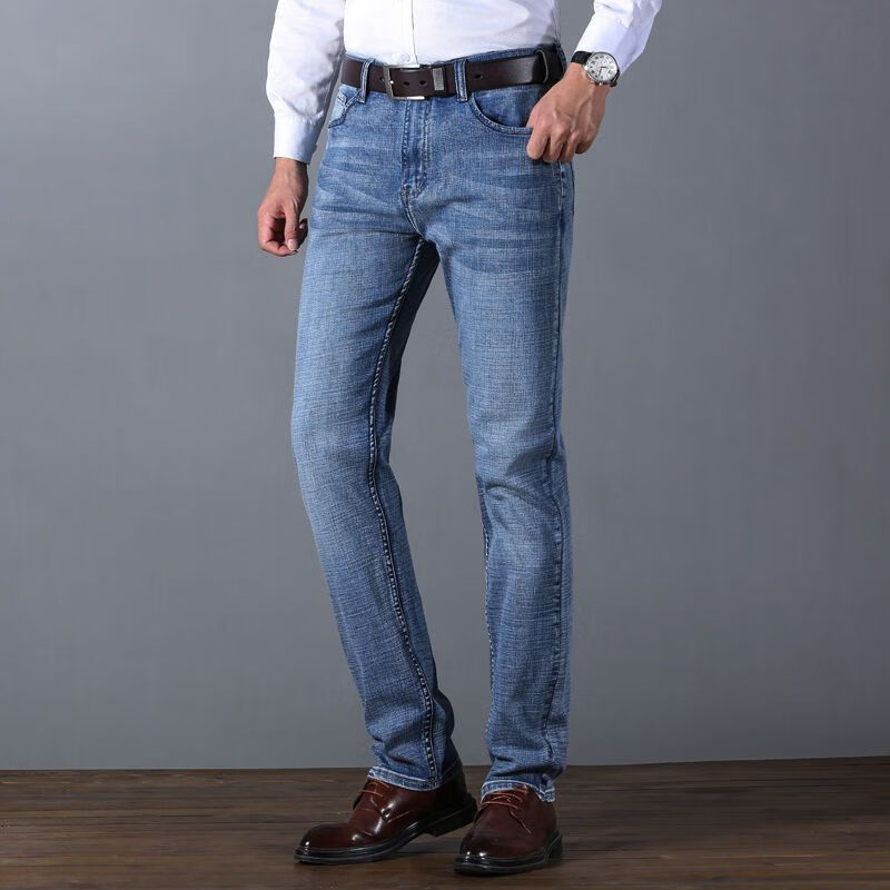 lee dprre春夏季牛仔裤男士直筒宽松商务男裤休闲时尚高端高腰男装