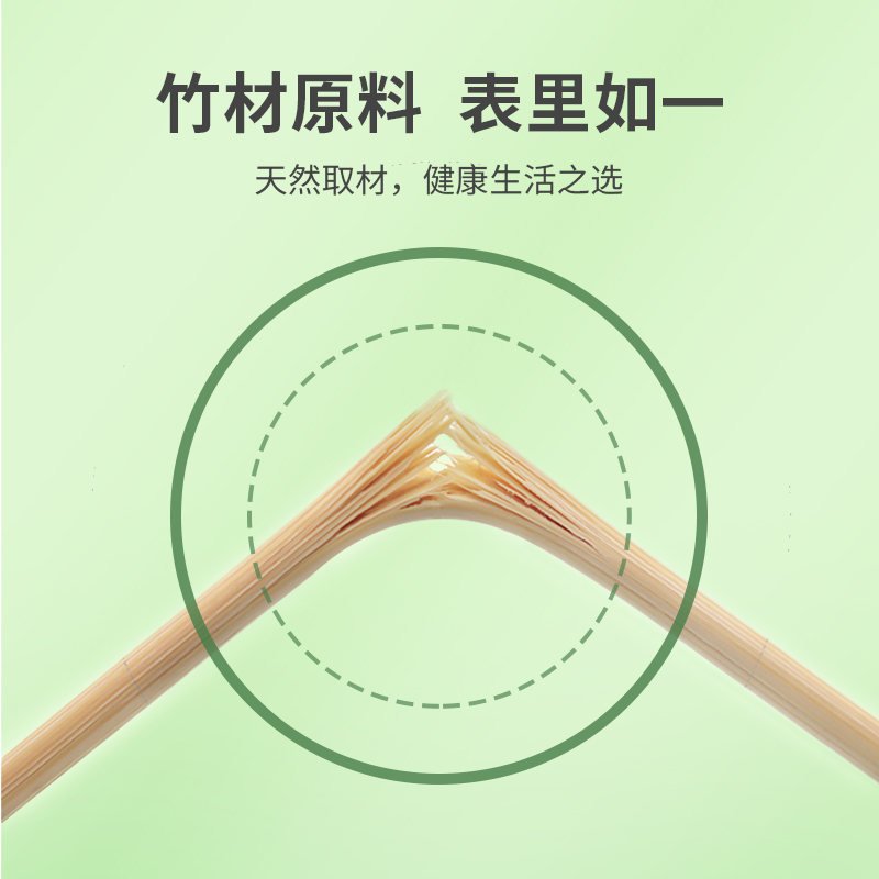 特美居一次性筷子饭店餐厅外卖快餐卫生竹筷方便筷无毛刺独立包装粗圆筷 粗圆筷*270双