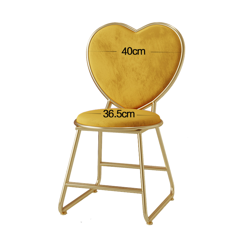 可旋转化妆椅家用梳妆椅女生网红ins书桌椅可爱卧室现代简约靠背椅子 冰雪绒 黄+灰(旋转款)  坐垫+脚套 尼龙脚