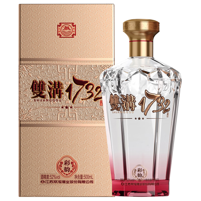 ���ڲ�����˫�� 1732 ���� 52�� 500ml ��ƿװ Ũ���Ͱ׾� ����ϲ�� 246.99Ԫ��3��(��82.33Ԫ/��)