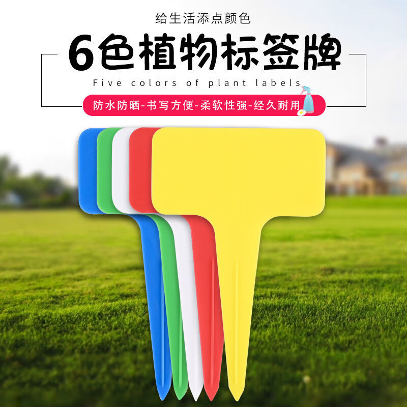 西普顿园艺标签牌多肉标签标识t型花卉标签植物名字记录防水塑料卡