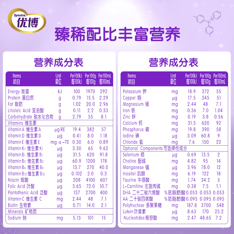 圣元(synutra)优博系列婴幼儿配方牛奶粉 法国进口 瑞慕150g3段