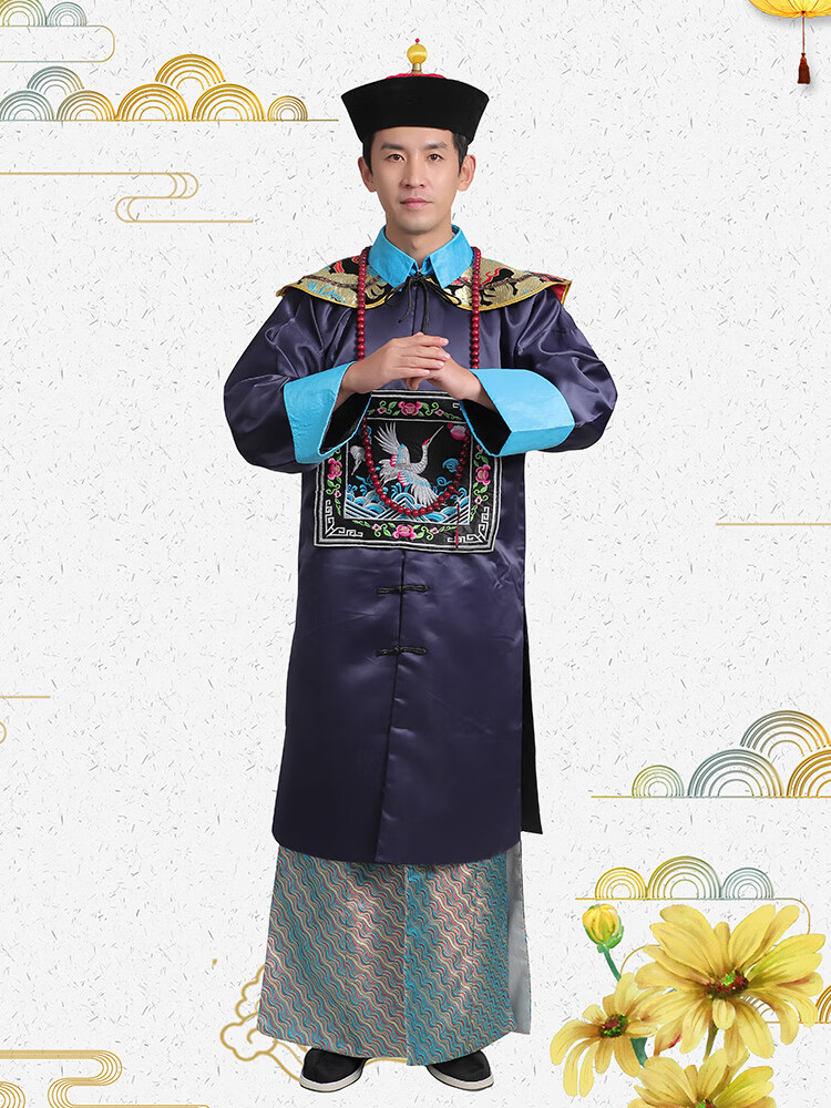 琉语古装清朝官服男一品大臣文官武官朝服古代王爷僵尸服影视演出服装