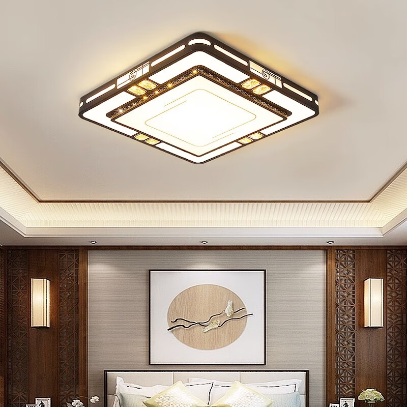 灯诺堡客厅灯简约现代大气2025新中式灯具 房间灯主灯餐厅卧室LED吸顶灯 套餐3