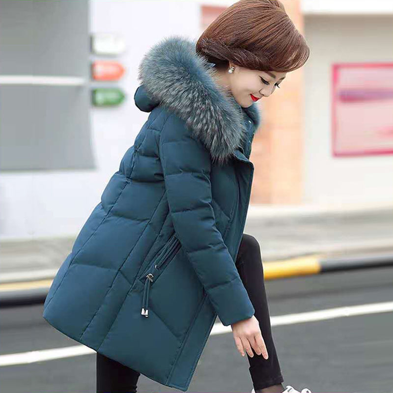 索宛亦(suowanyi)中年棉服女岁ma妈秋冬装外套短棉衣中长款lao人小