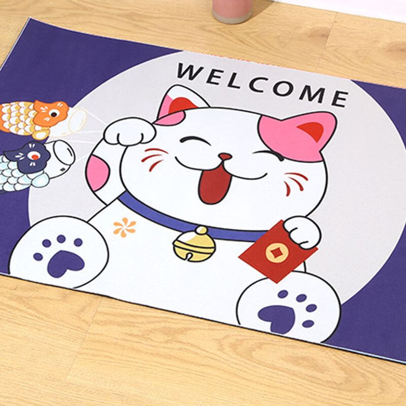 利瑞芬简约家用进门脚垫卡通印花地垫客厅地毯浴室垫厨房垫子