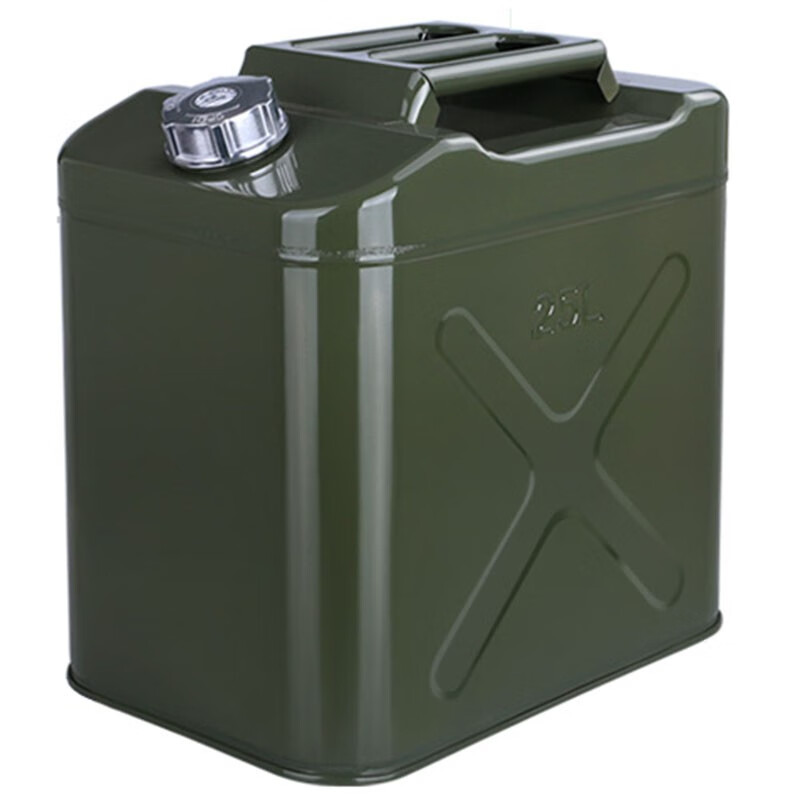 战术国度 加厚铁油桶汽油桶柴油壶铁桶加油防爆装 方形25升桶