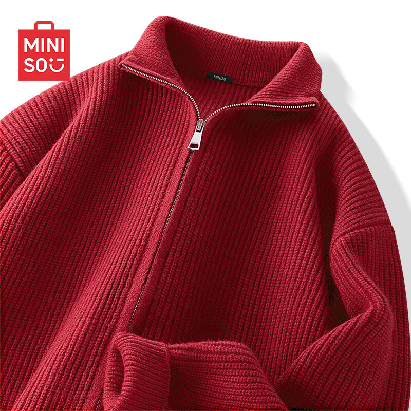 ���ڲ�����������Ʒ��MINISO������˫���������ë����2024�ﶬ�¿�����������֯ë�����⴩ �ƺ�(��ɫ) 175/L(����120-140��)