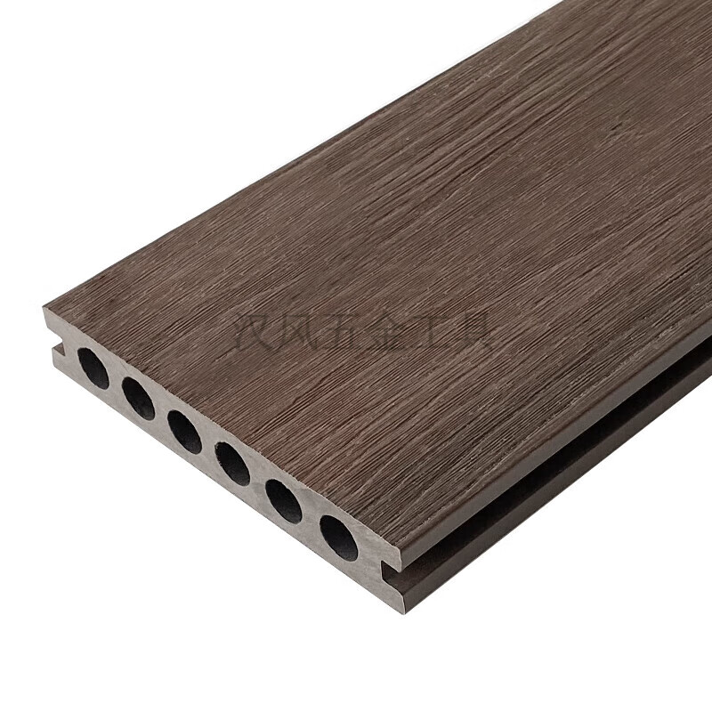 扑哩扑剌塑木地板户外长条花园阳台木板材 胡桃色(长条)