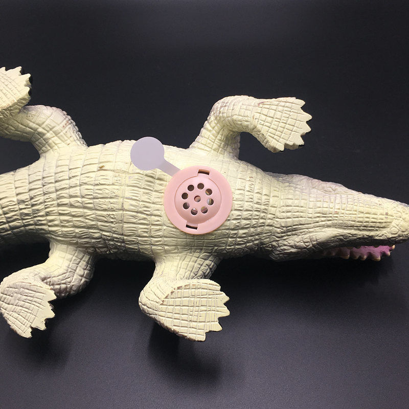 鳄鱼填棉软胶耐摔儿童动物带声音男孩礼物玩具模型 大号70cm绿色鳄鱼