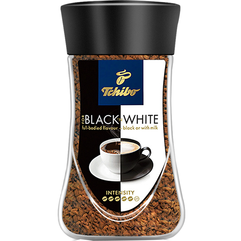 奇堡（TCHIBO） 德国进口奇堡TCHIBO黑白速溶咖啡0糖0脂0卡美式冻干纯黑咖啡粉100g/罐 黑白速溶型100g10030709136469