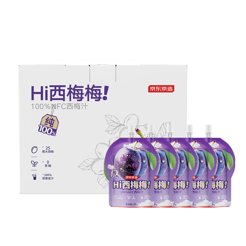 ��������100%NFC��÷֭200g*12�������0֬0����ԭ֭��ʳ��ά�����;��� 383.5Ԫ��5��(��76.7Ԫ/��)