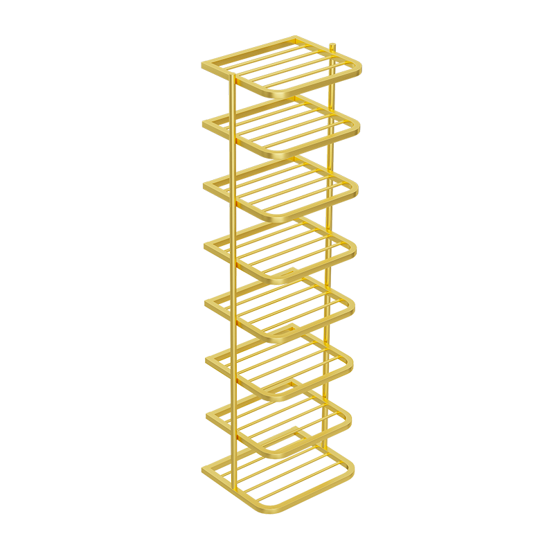 和则兴鞋架子简易家用门口不锈钢多层鞋柜窄小鞋架收纳神器经济型省空间 黑色【可放6双】