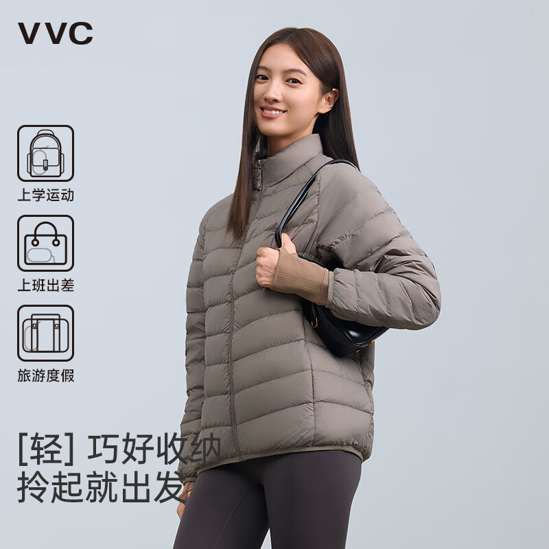 VVC羽绒服男女新款时尚休闲百搭御寒保暖时尚羽绒外套I 明茶褐 3XL （182-185c）