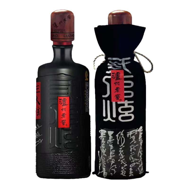 泸州老窖三人炫52度1000ml 2018年陈酿 浓香型四川白酒 收藏自饮送礼 52%vol 1L 1瓶 单瓶装