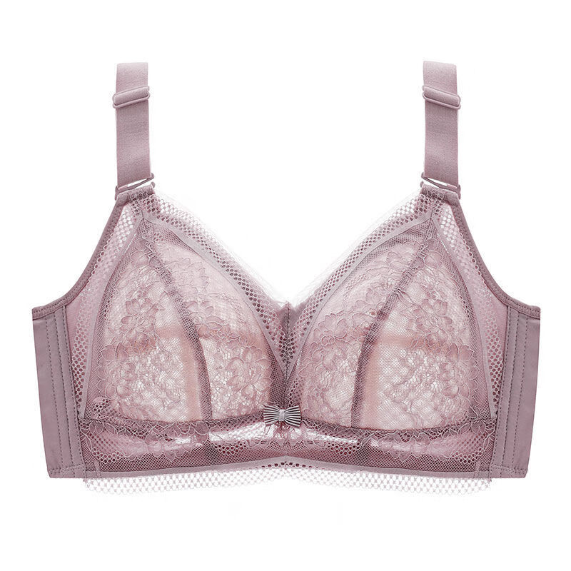 知静内衣显胸小全罩杯大码女胖mm薄款收副乳大胸显小缩胸全包裹无钢圈