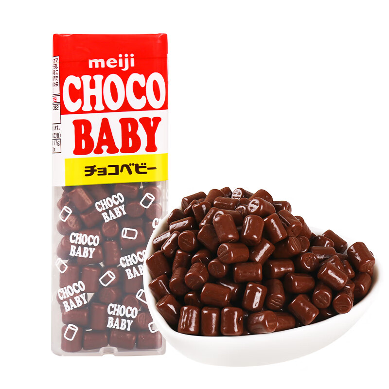 明治ChocoBaby牛奶味巧克力豆 32g 日本进口儿童休闲零食圣诞礼物