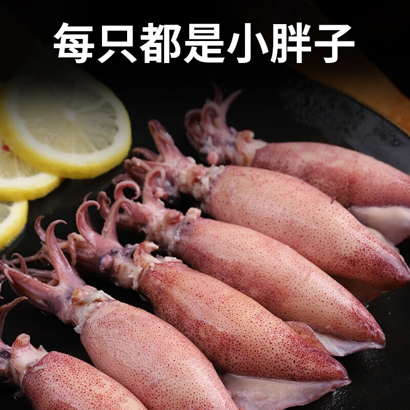 卖鱼七郎全籽笔管鱼小鱿鱼海兔子满籽带籽火锅烧烤食材海生鲜水产1kg/2袋