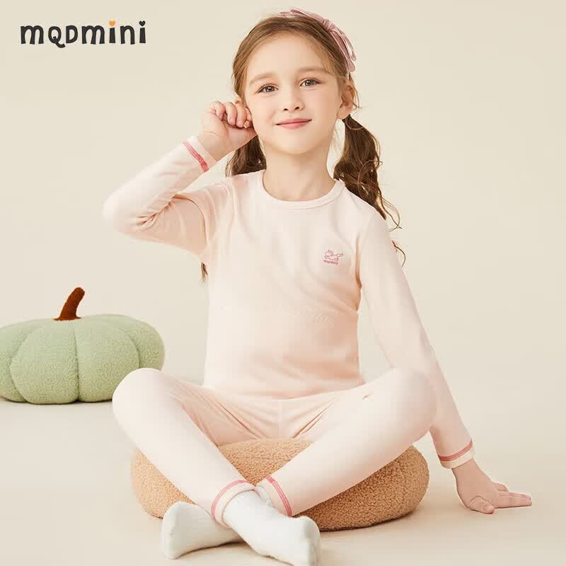 MQDMINI童装女童保暖内衣套装儿童冬季加绒无骨秋衣秋裤中小童居家睡衣裤 小马无骨内衣套米白 120怎么样,好用不?