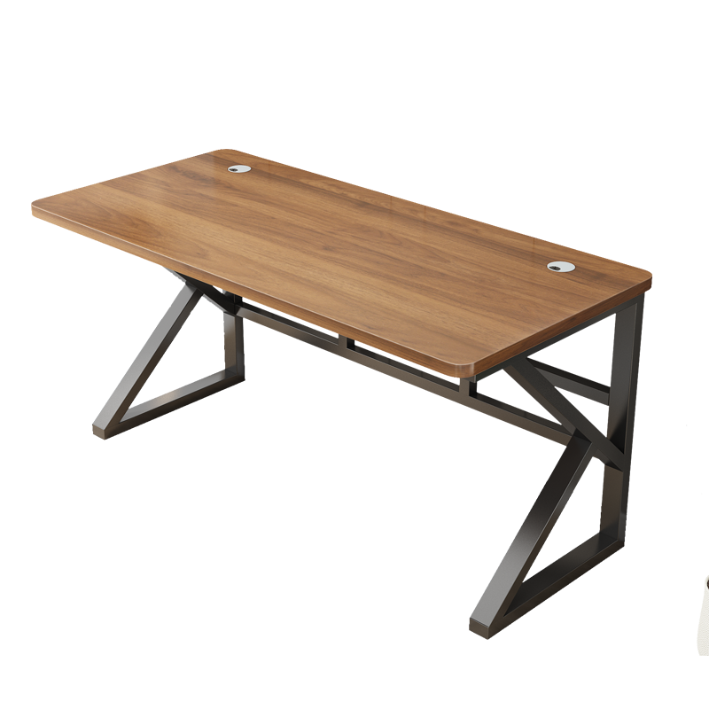 家世华（JIA SHI HUA）电脑台式桌圆角家用桌子简易电脑桌学习桌卧室桌子简约加固钢木写字桌书桌 A13-黑架+黑面80*60