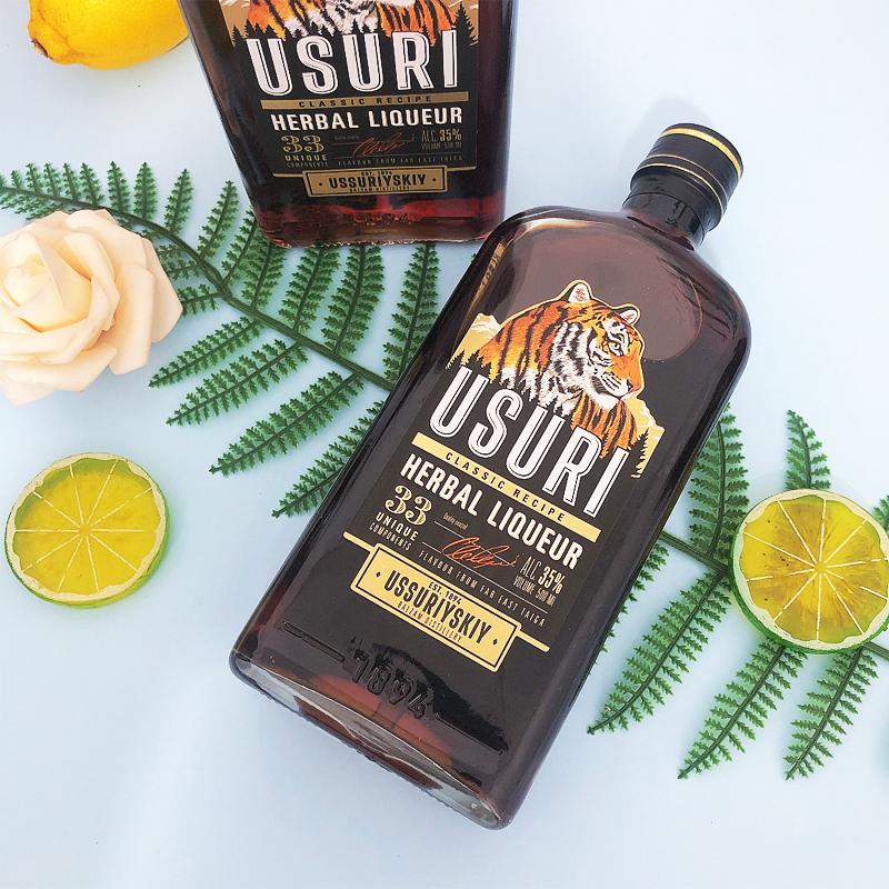usuri500ml/瓶俄罗斯进口小虎酒酊酒 usuri牌虎头配制酒酊酒 烈性酒水
