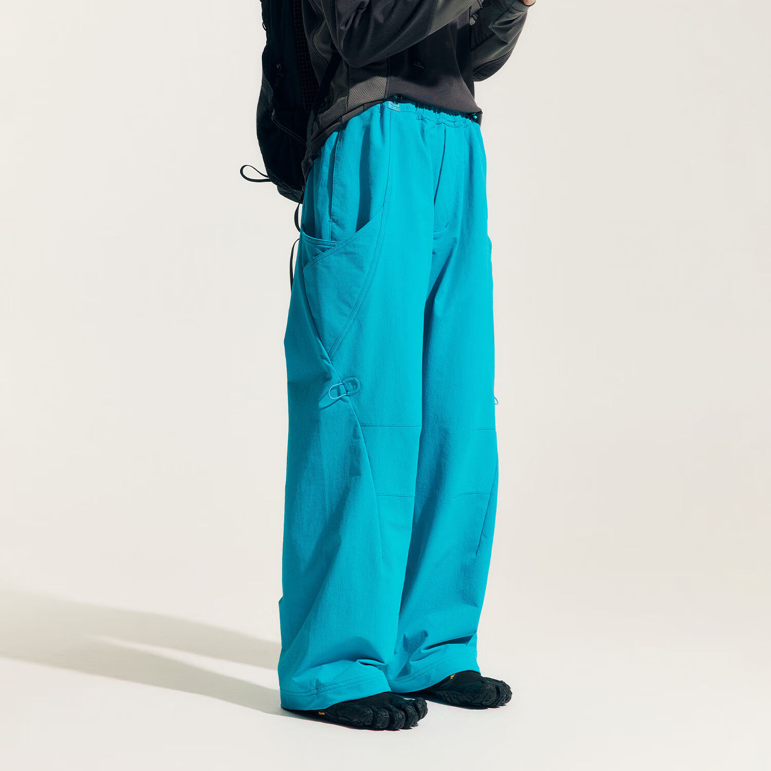 NORYBRAND 24FW城市户外弧线结构登山布长裤 简约运动通勤休闲裤 卡其色 L